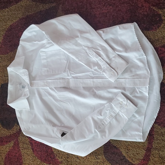 George Other - Medium, men's white button up shirt